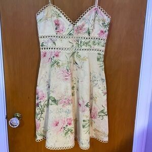 Zimmermann Cream Floral Mini Dress